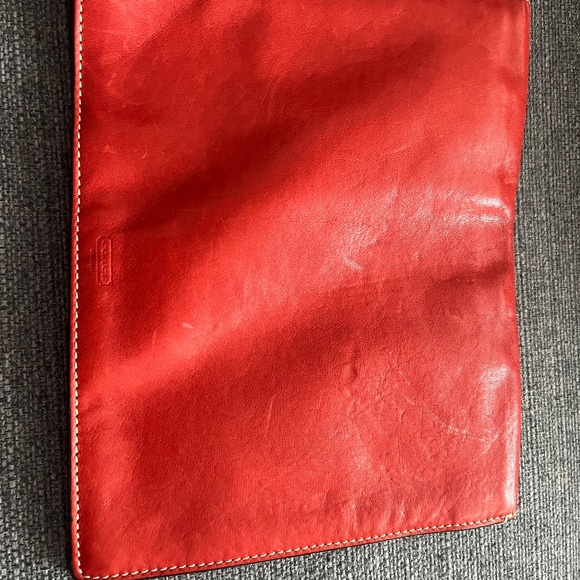 Coach Red Leather Clutch - Picture 7 of 9